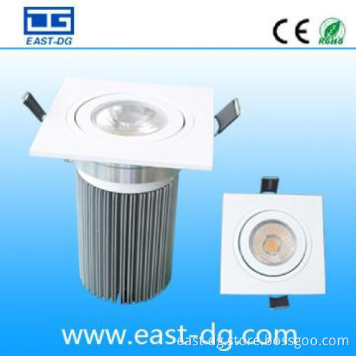 10W good performance square cob led down light, 3 years warranty